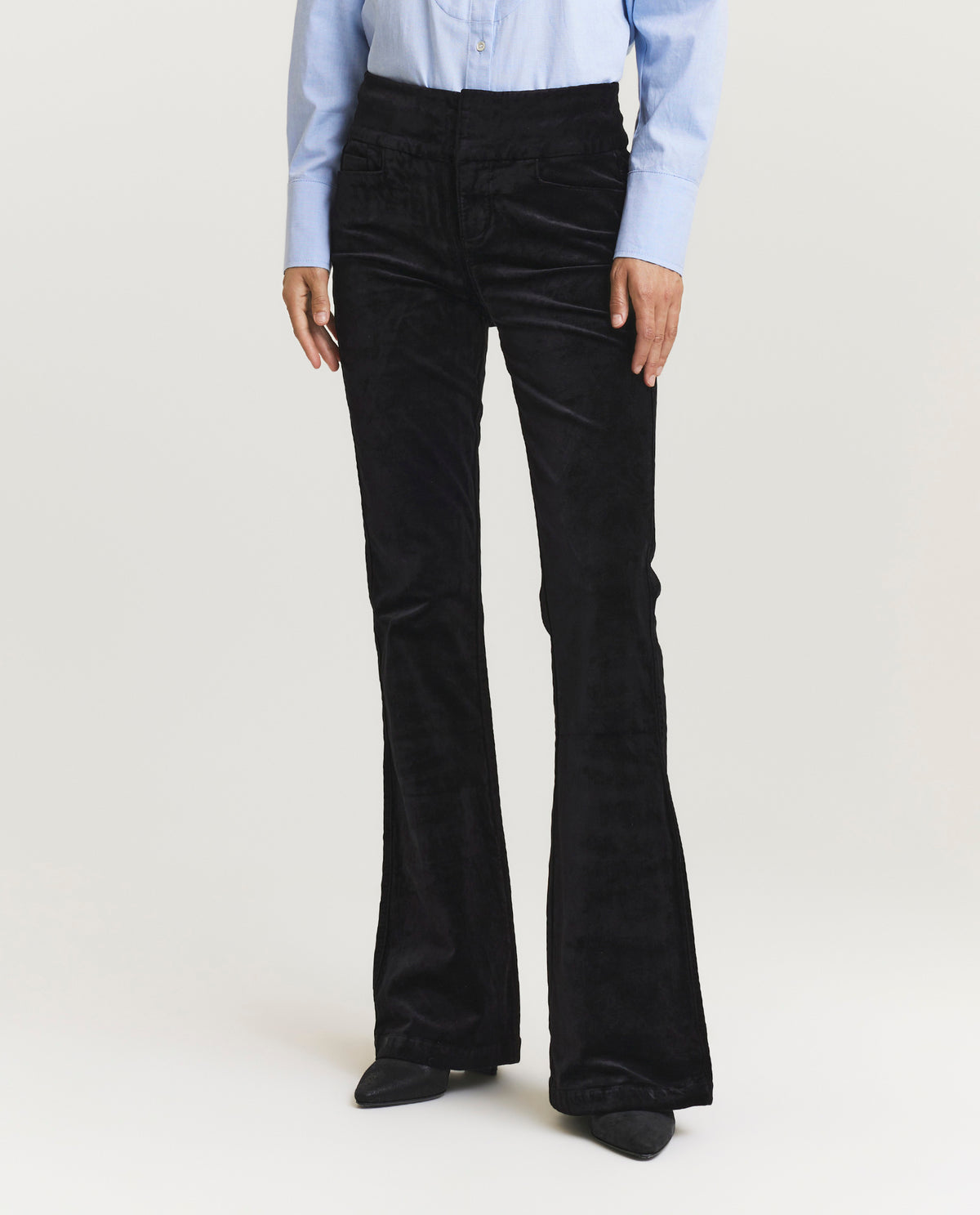 High-rise bootcut jeans