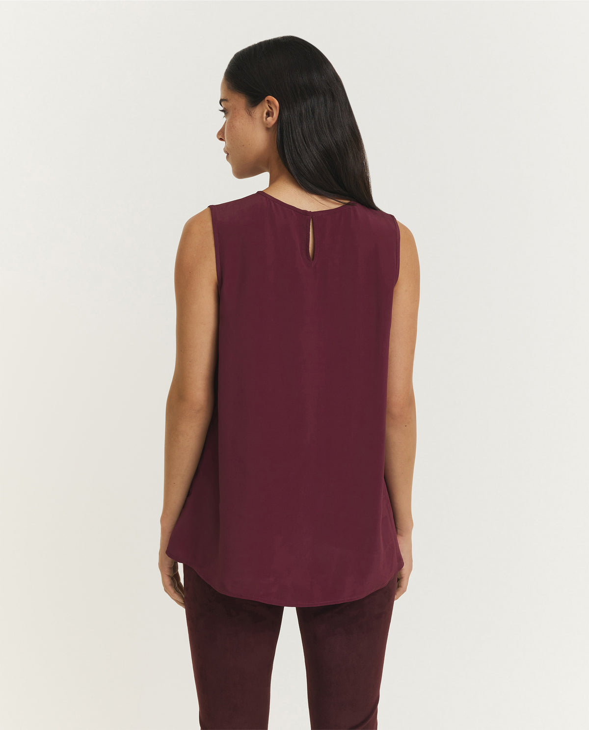 Sleeveless Silk Blend Top