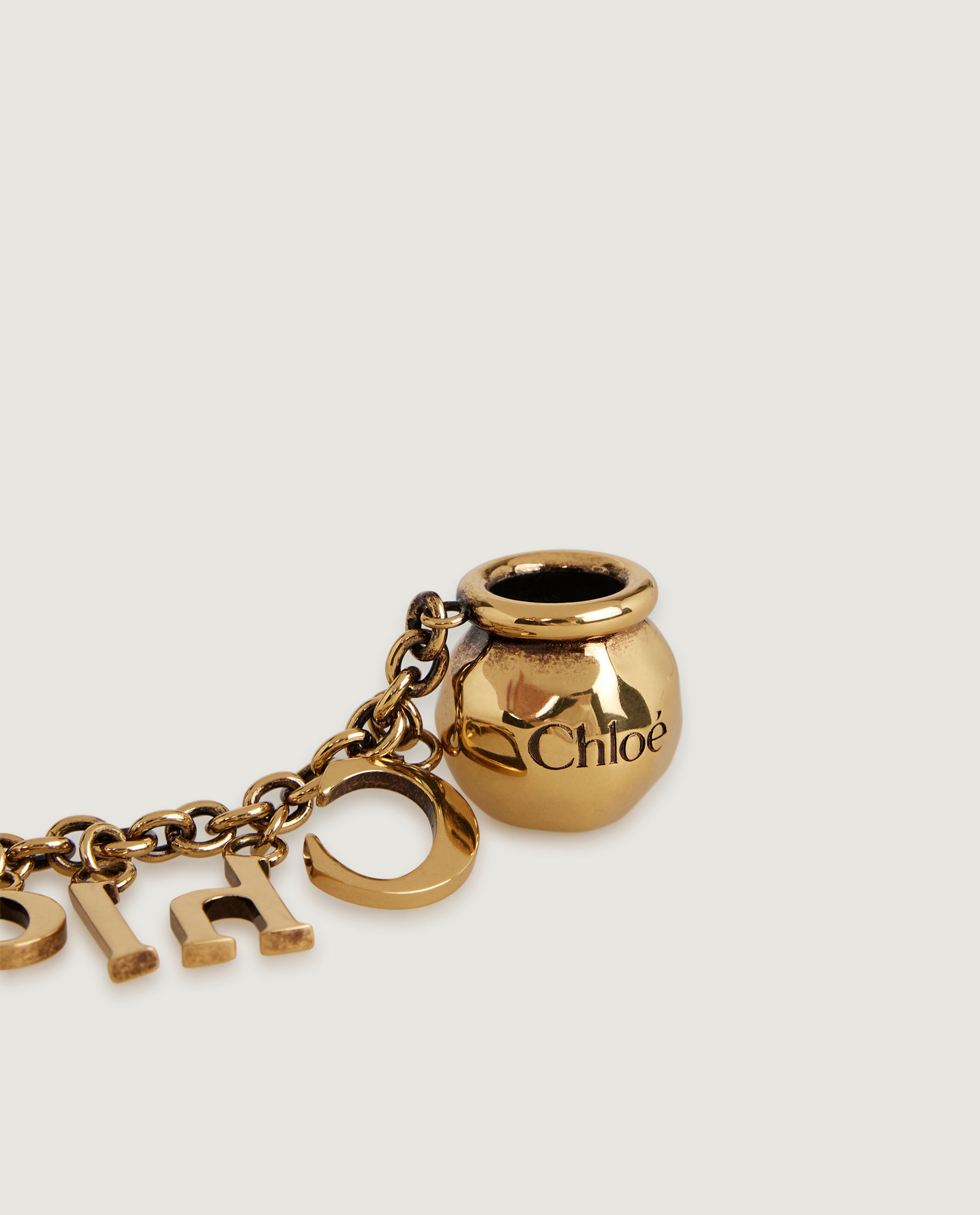 Letters Dice Bracelet Charm - Goud