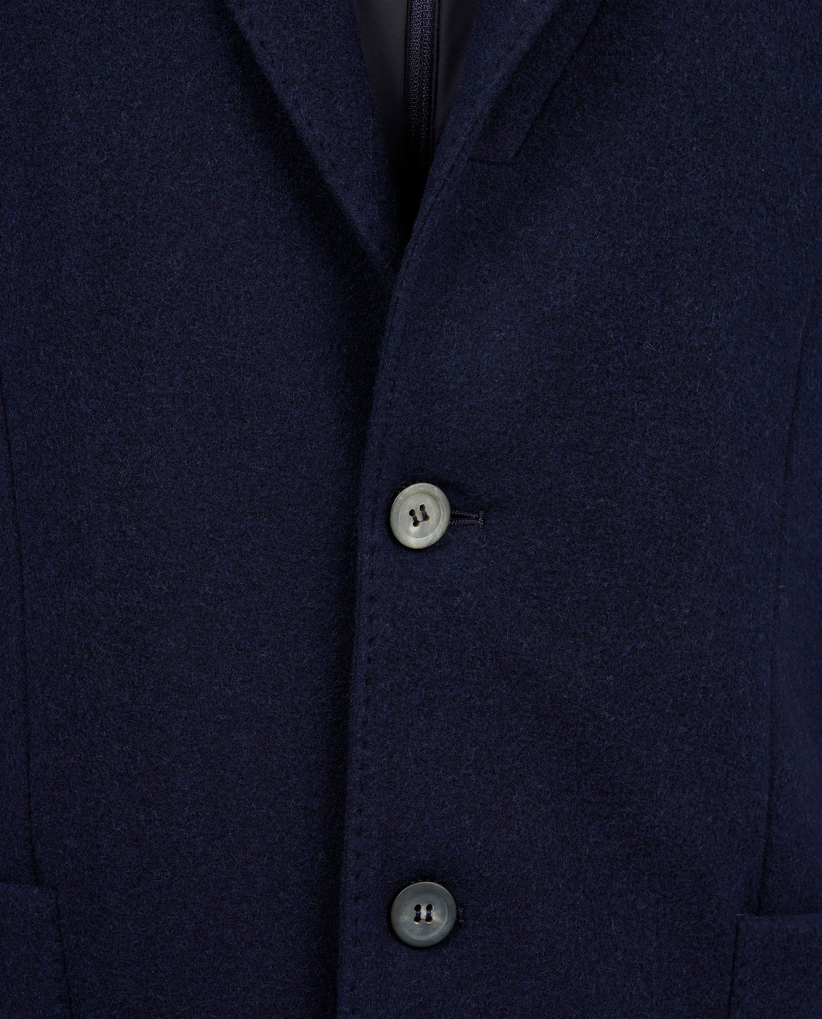 Wollen Hoodie Blazer - Donkerblauw
