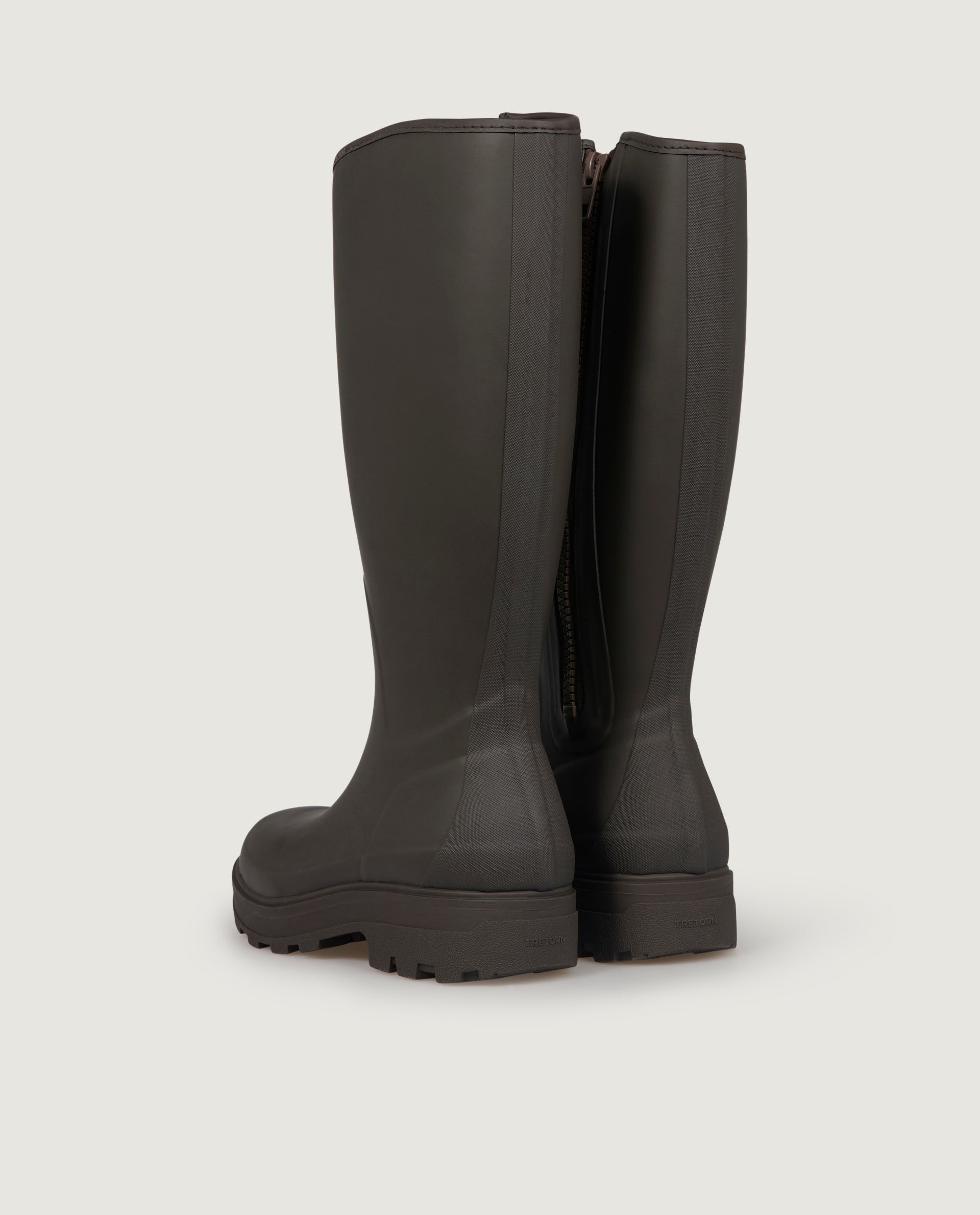 High rubber boots 
