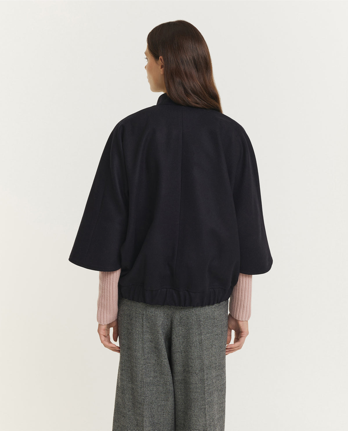 Relaxed Wollen Jack - Donkerblauw