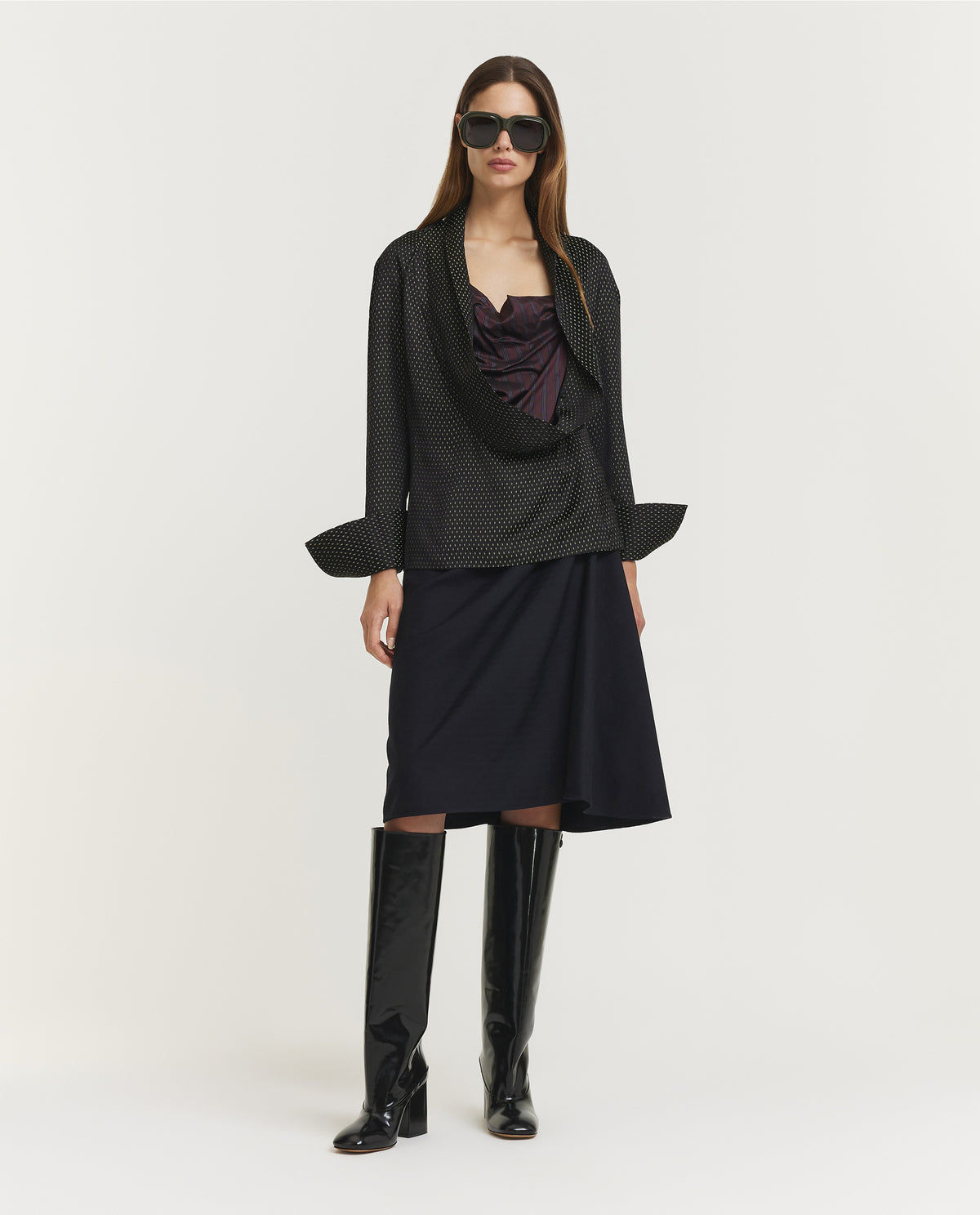 Celsey Diamant Blouse - Zwart