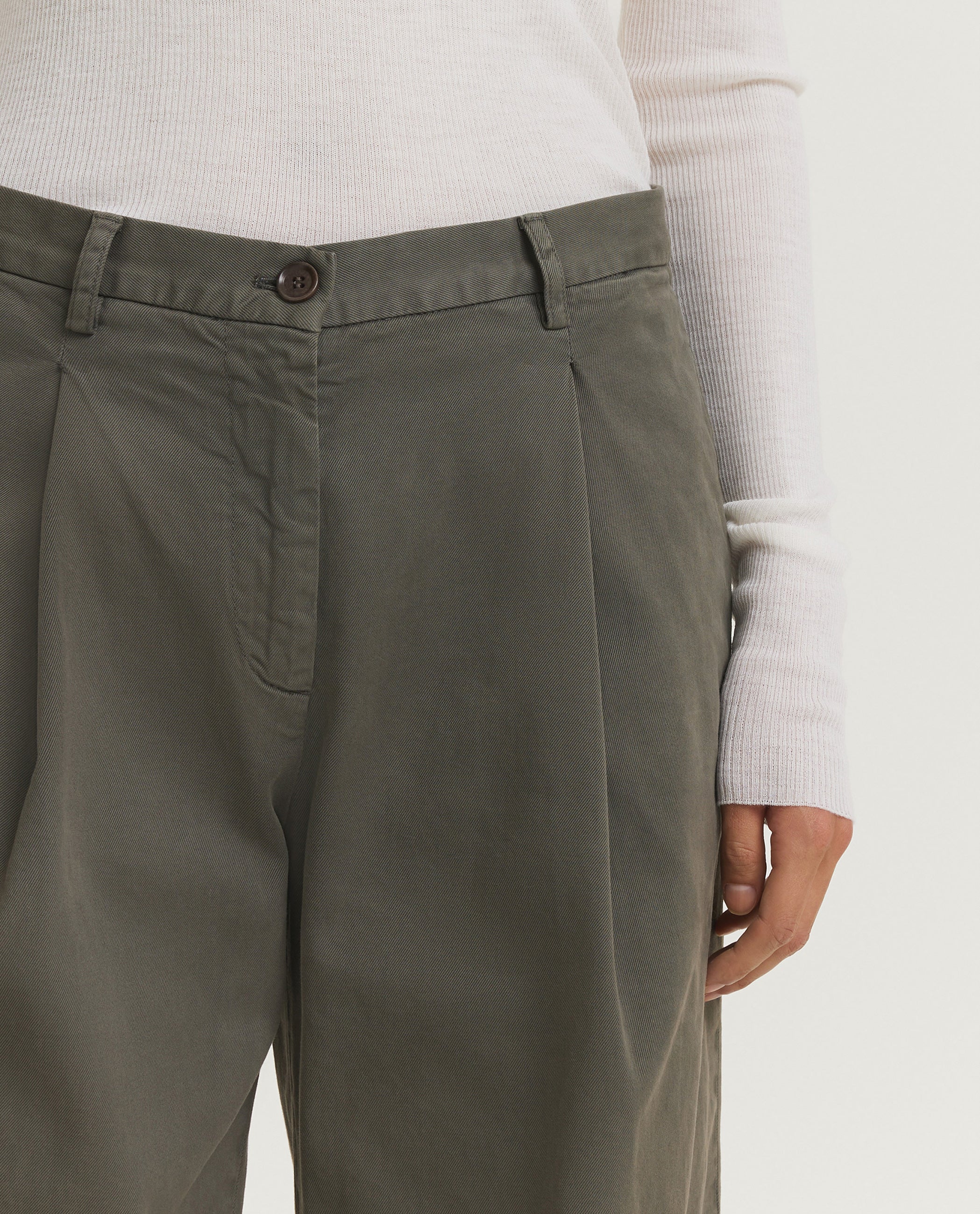 Cotton Gabardine Trousers