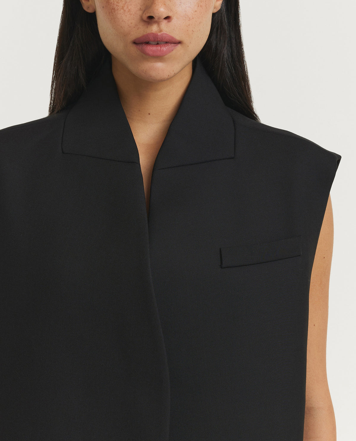 Reimagined Oversized Gilet - Zwart