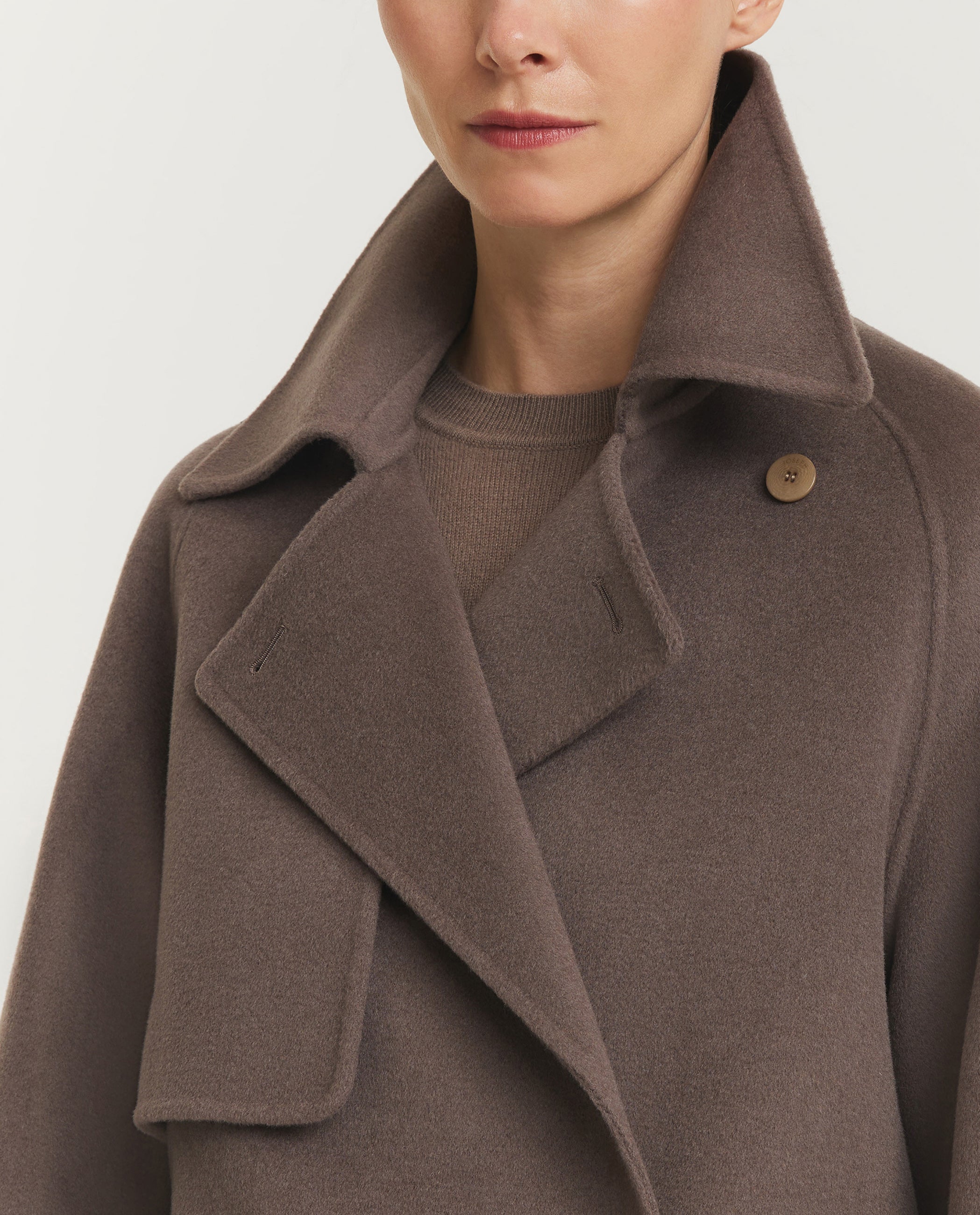 Marne Wol Cashmere Coat - Bruin