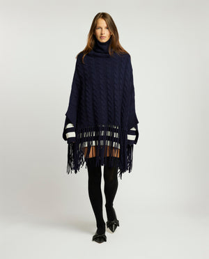 Gebreide poncho