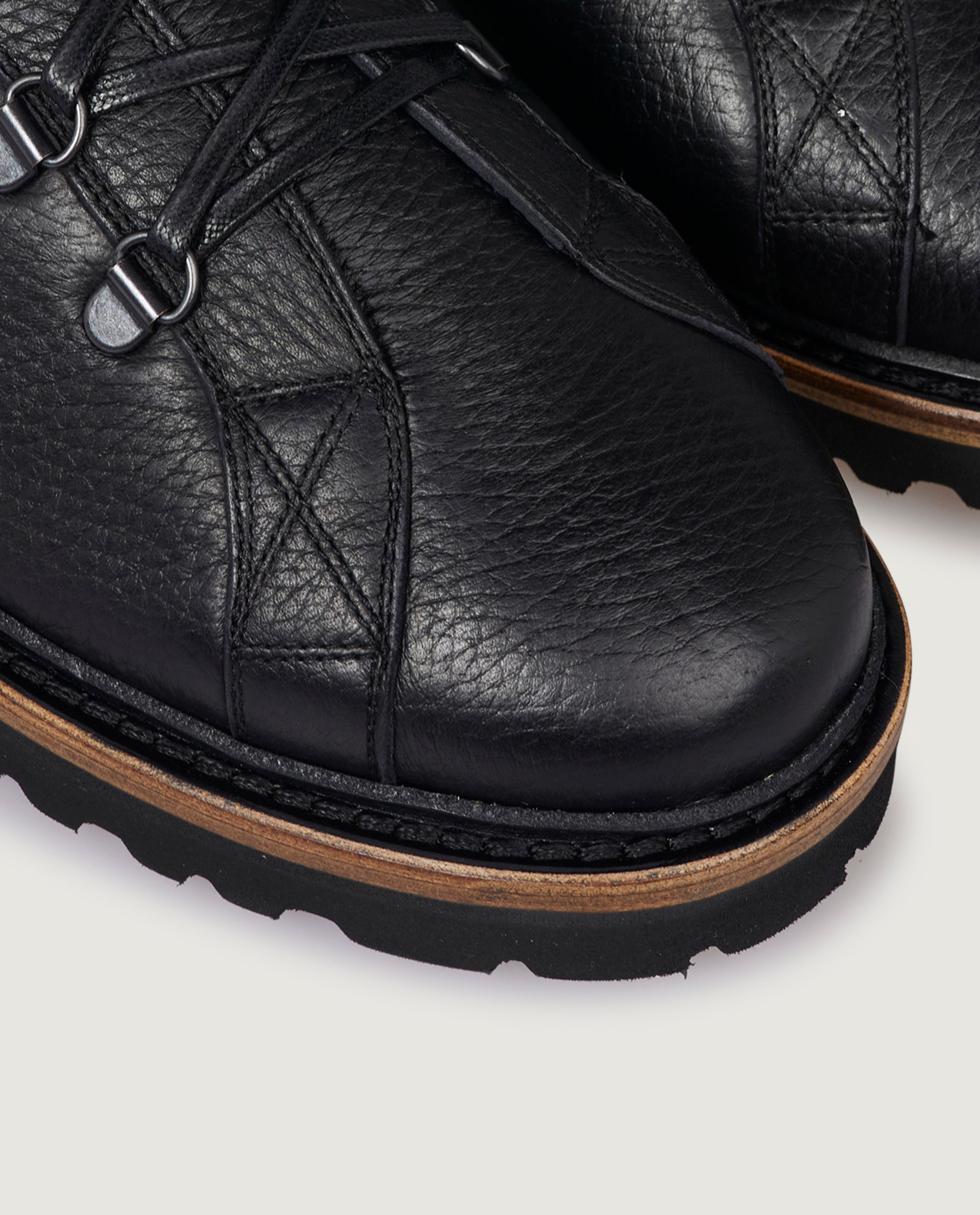 Lederen Mountain Boots - Zwart