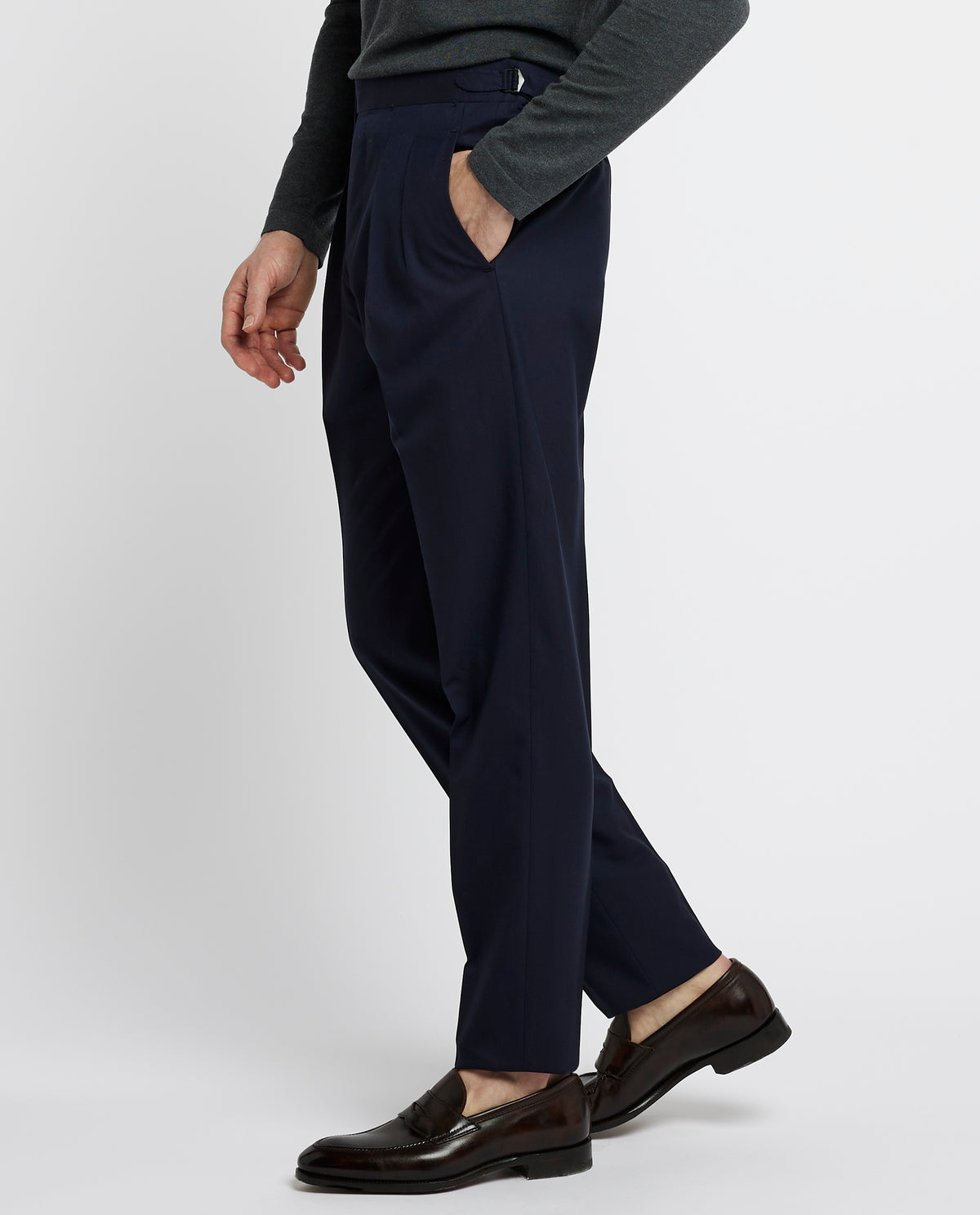 Wool Pleated Trousers