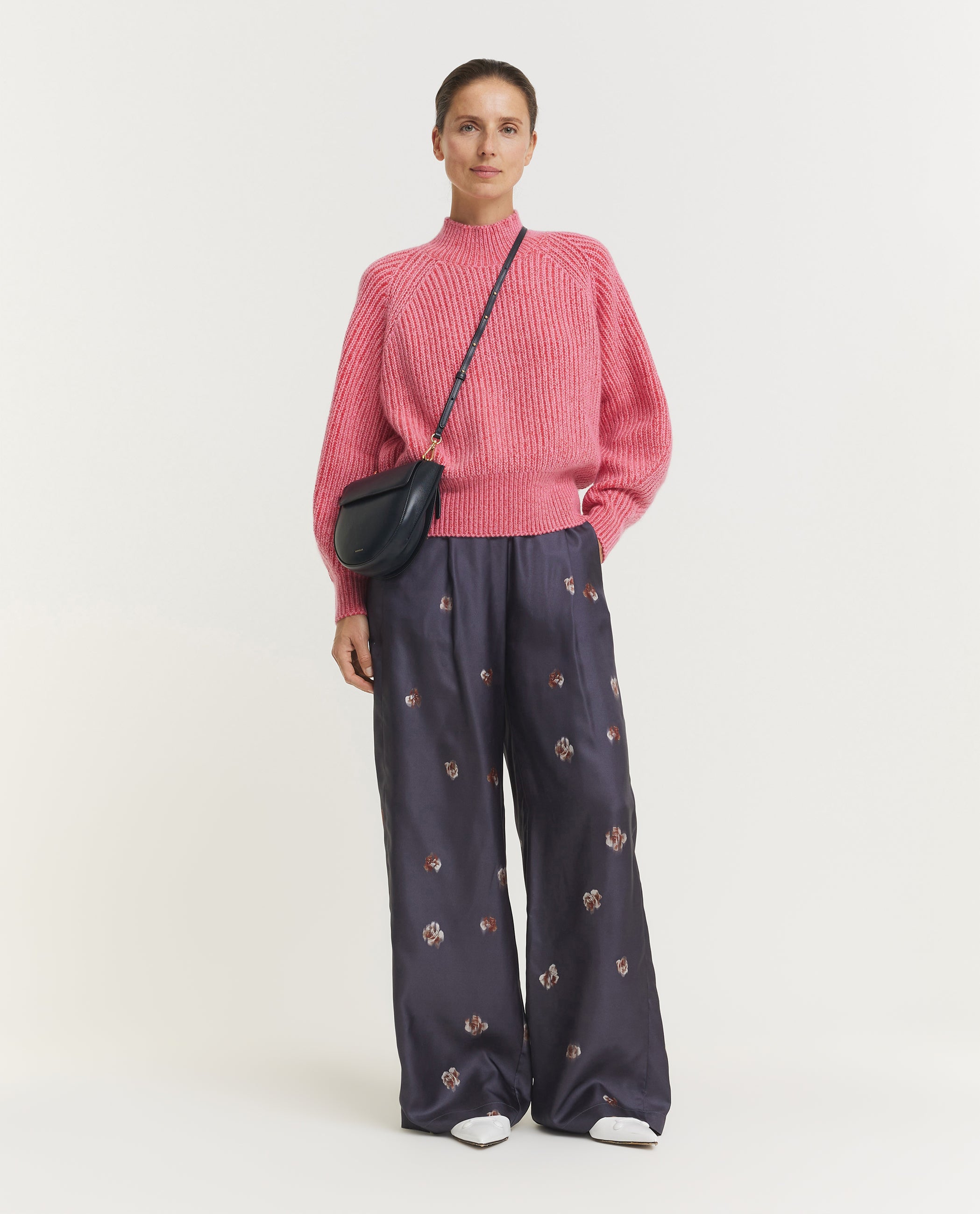 Silk Midnight Flower Trousers