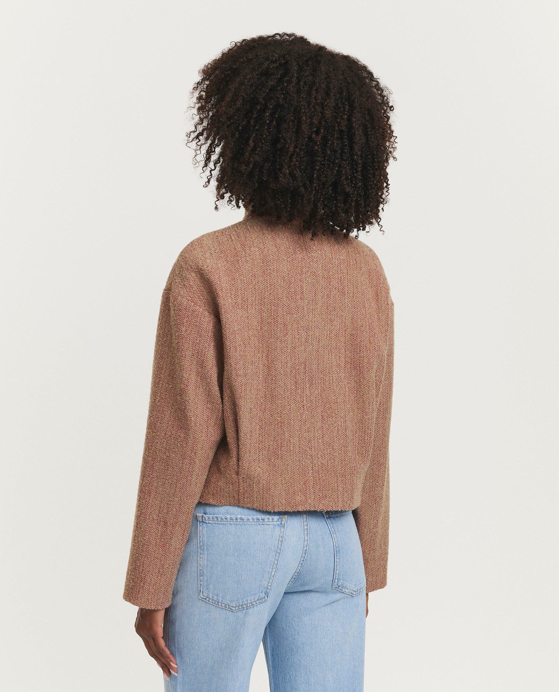 Short Bouclé Coat