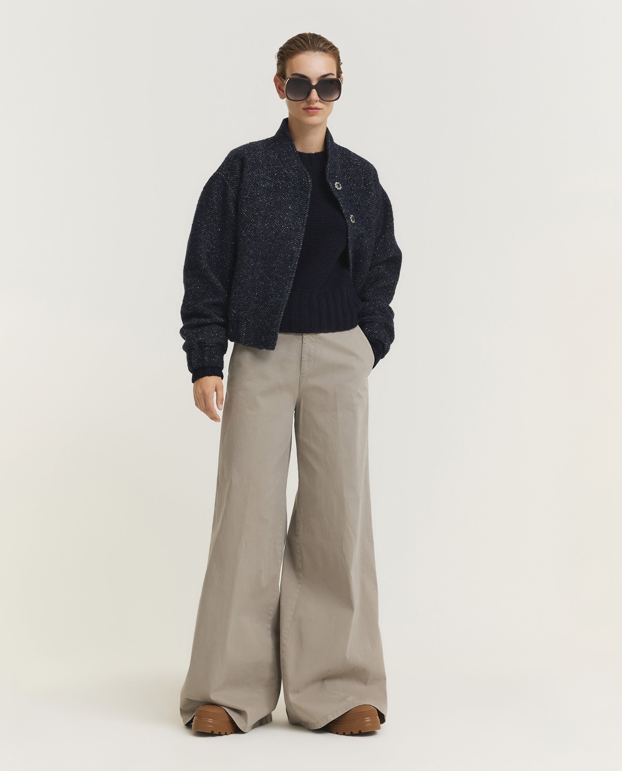 Wool Blend Bomber Jacket