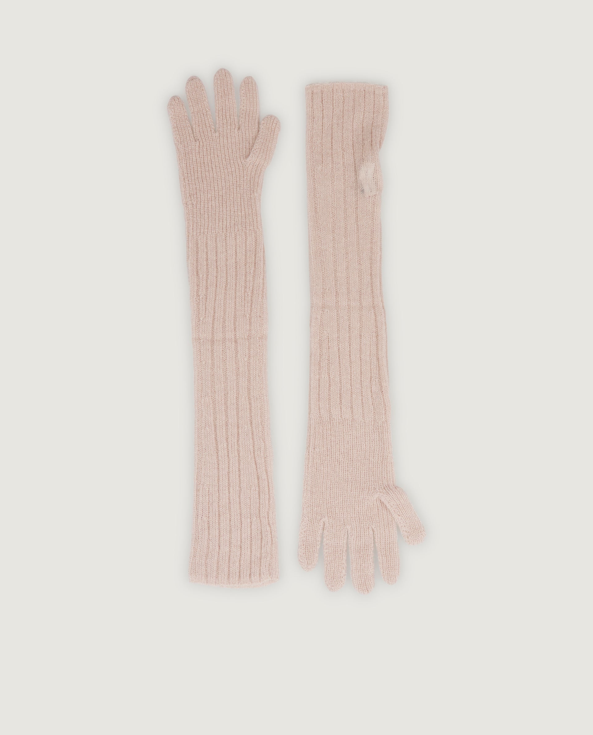 Long wool gloves