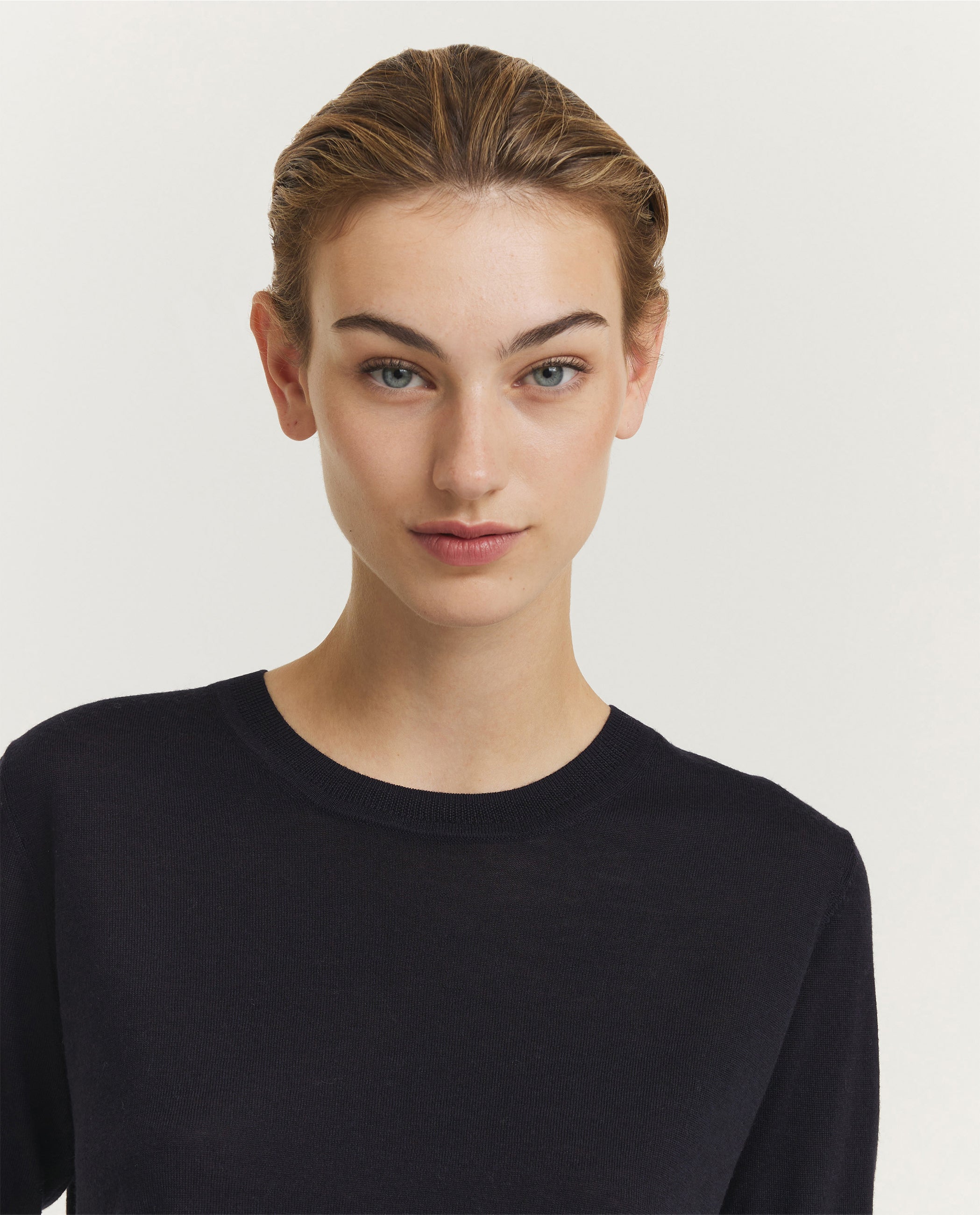 Wool Short Sleeved Sweater 