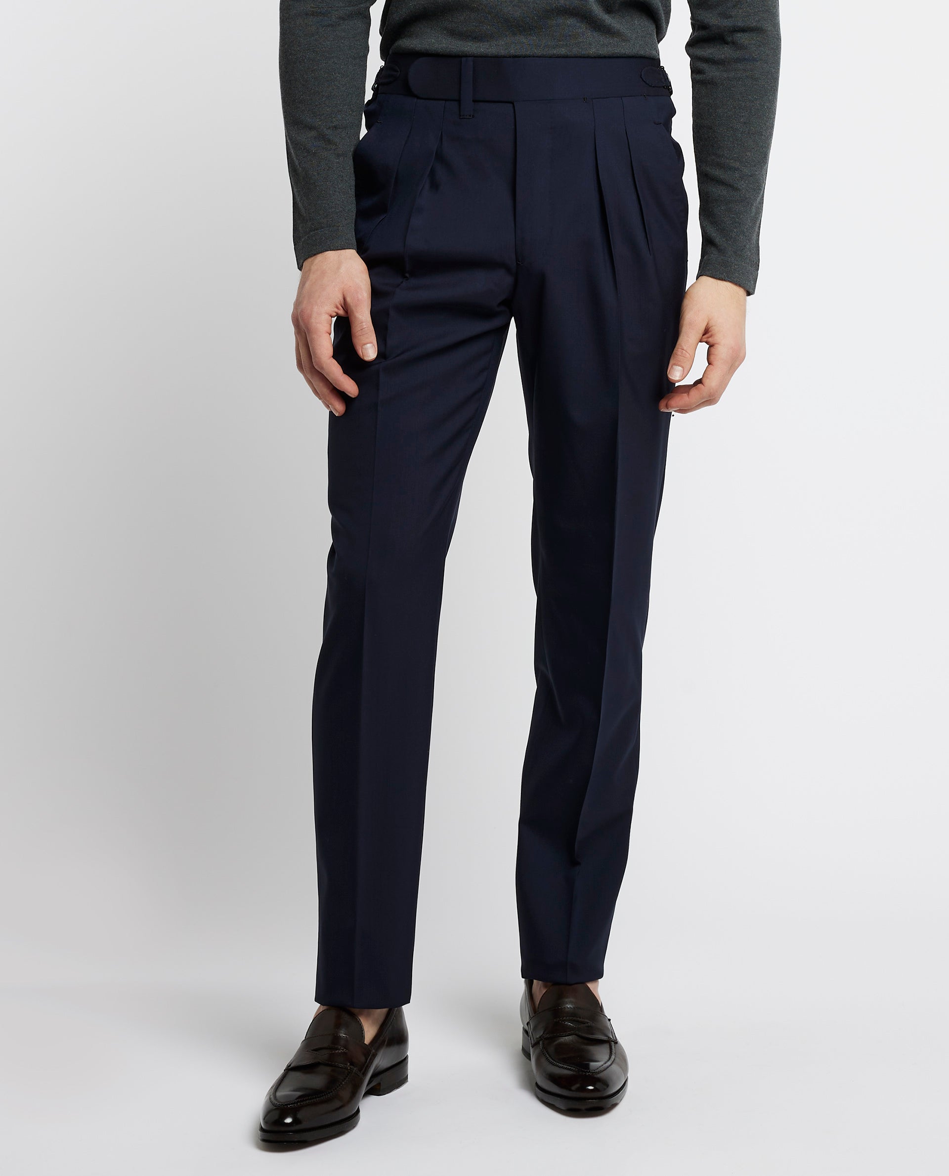 Wool Pleated Trousers