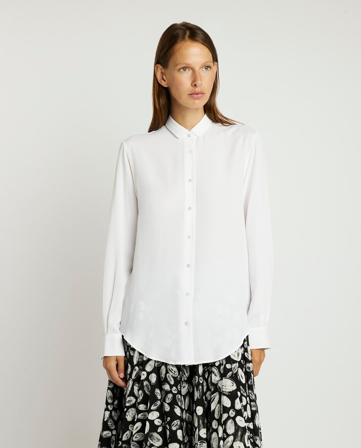 Ruime zijden blouse