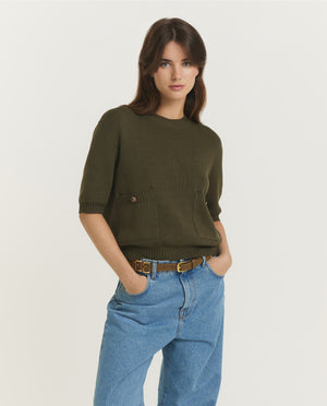 Korte Mouwen Trui - Groen