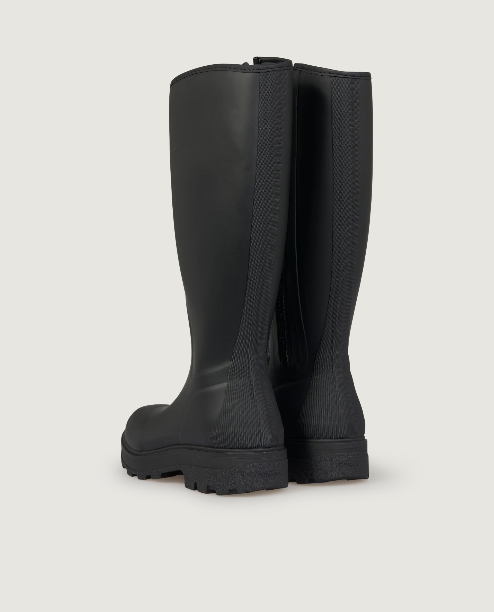 High rubber boots 
