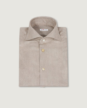 Flannel Visgraat Shirt - Lichtbruin