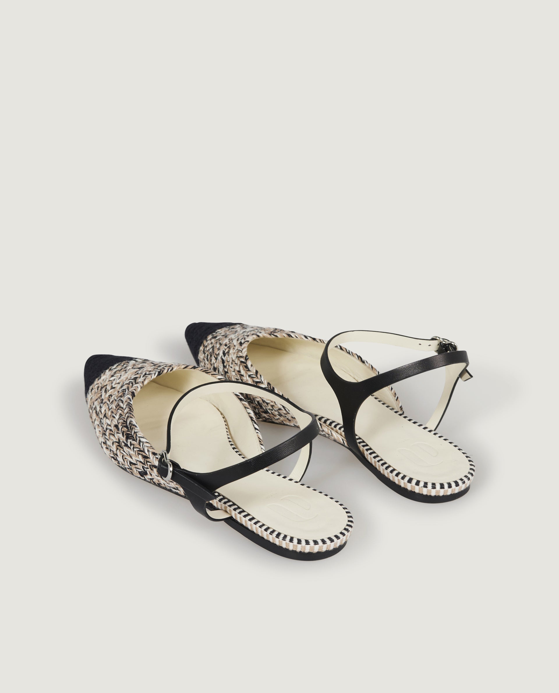 Leren sandalen met hak