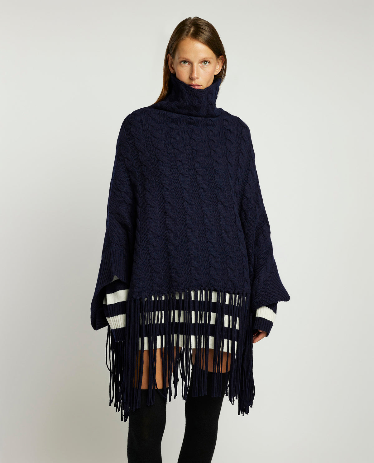 Gebreide poncho