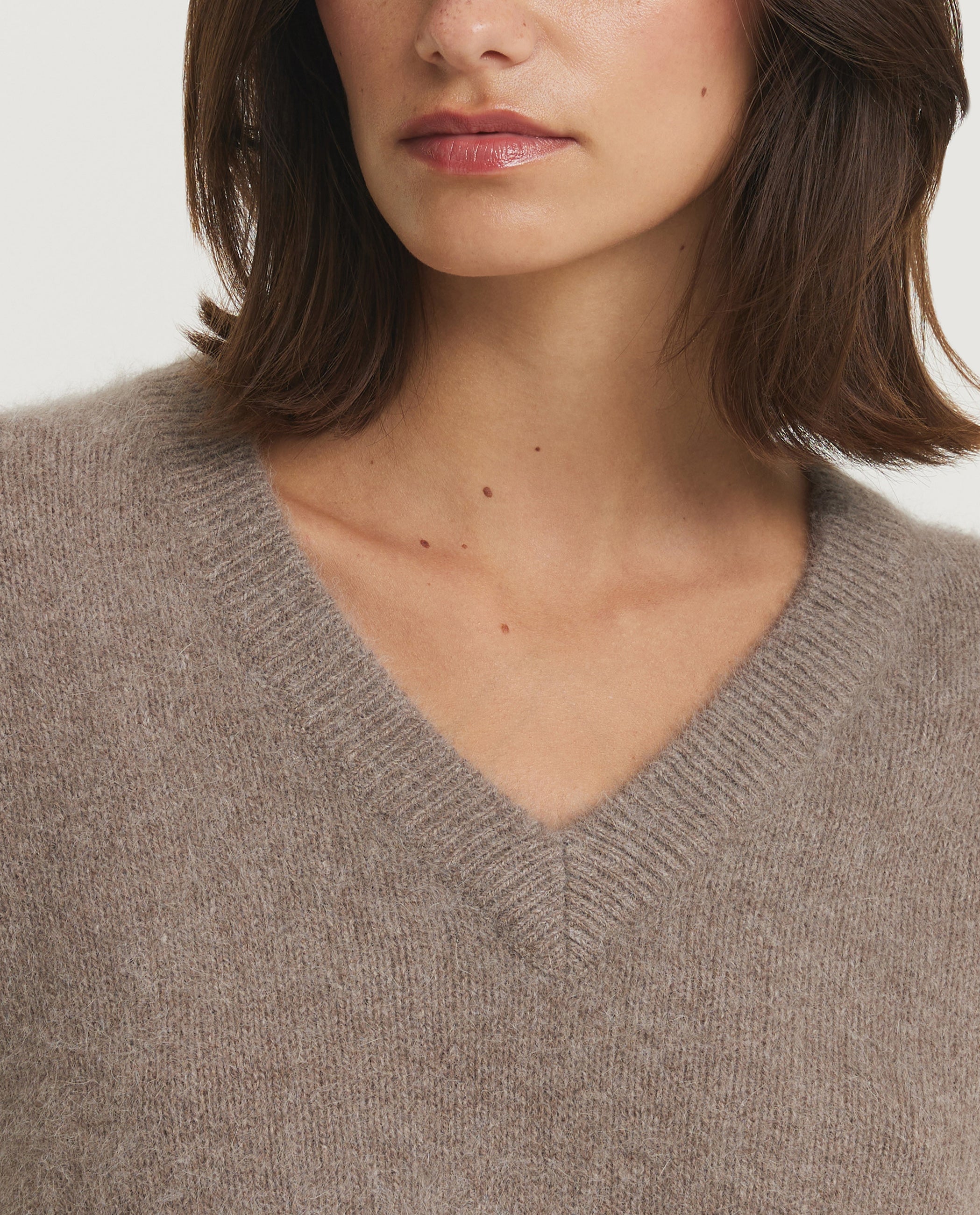 Wool Blend V-Neck Sweater