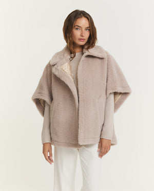 Teddy Poncho Jacket