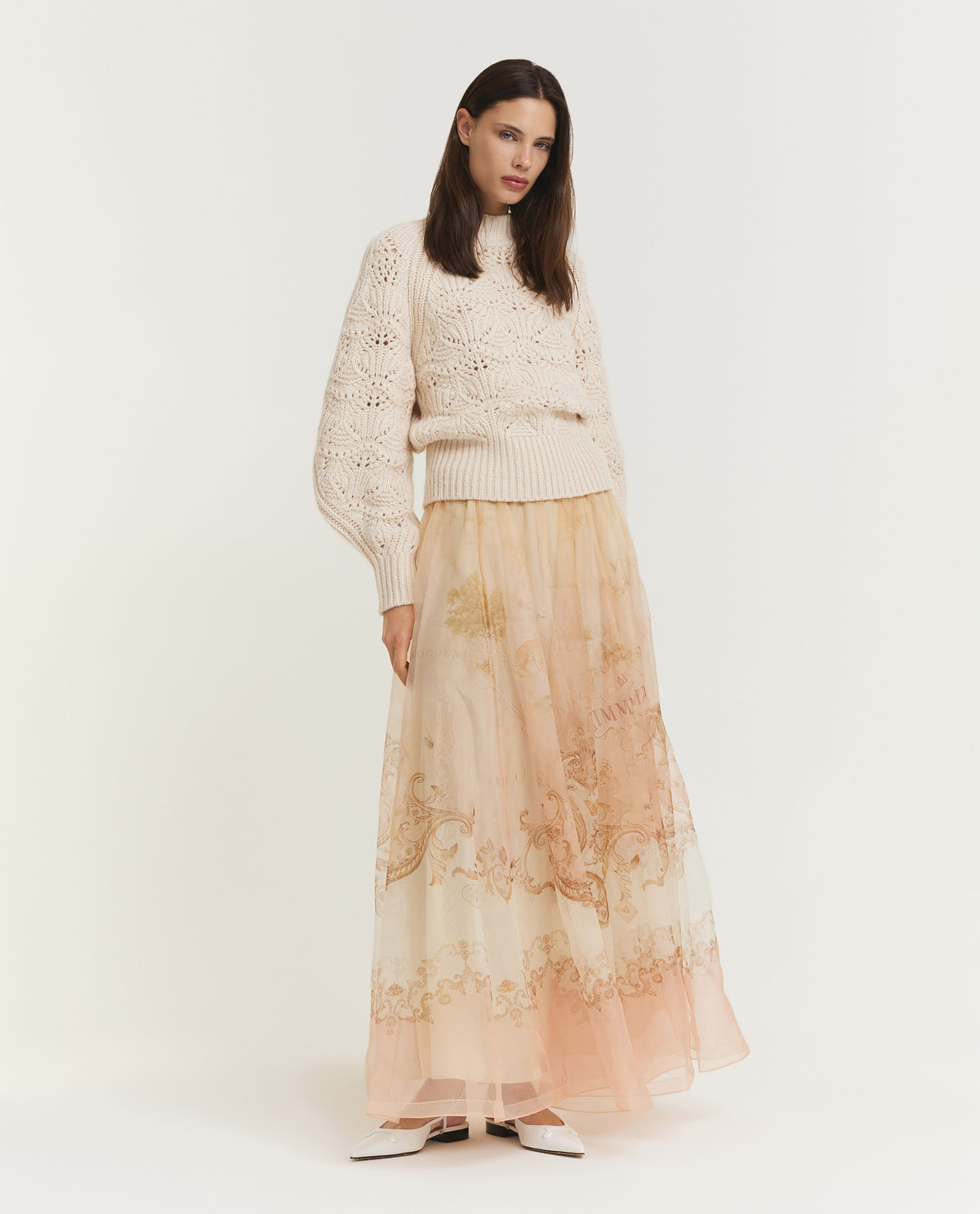 Hypnotic Organza Maxi Rok - Roze