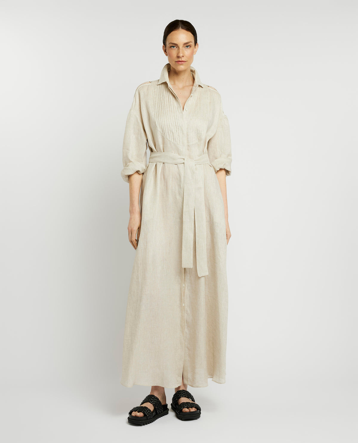 Linen maxi dress