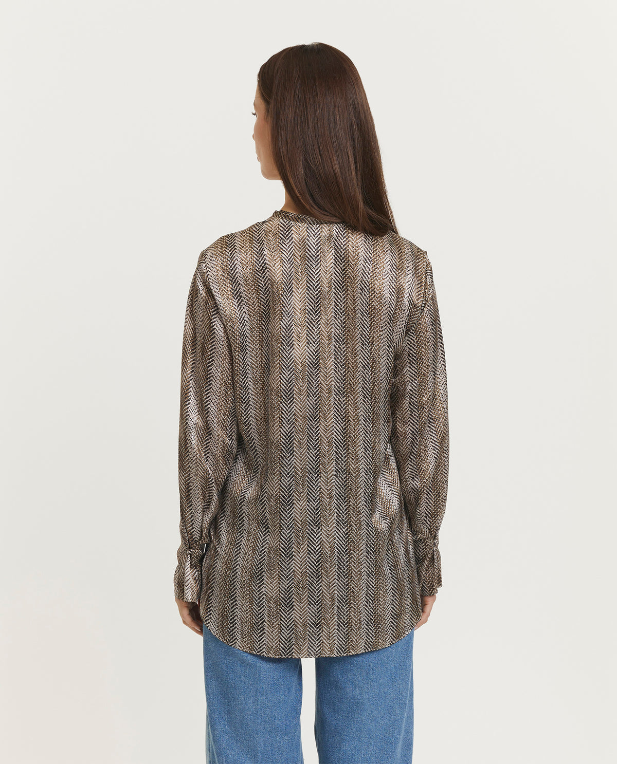 Zijden blouse met print