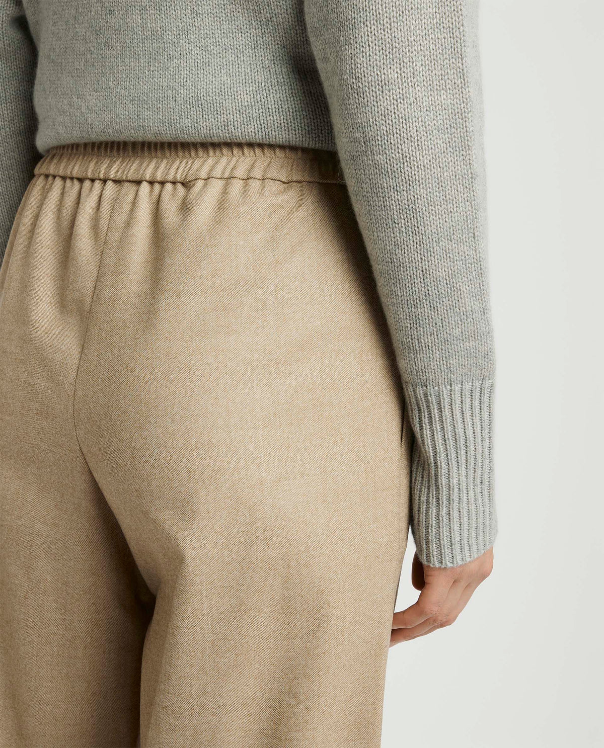 Wide wool trousers