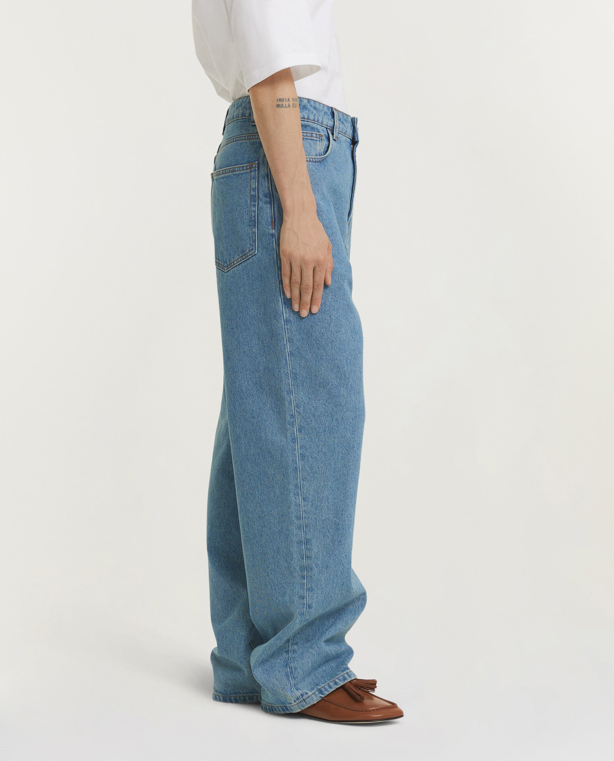 Signature Baggy Fit Denim - Lichtblauw