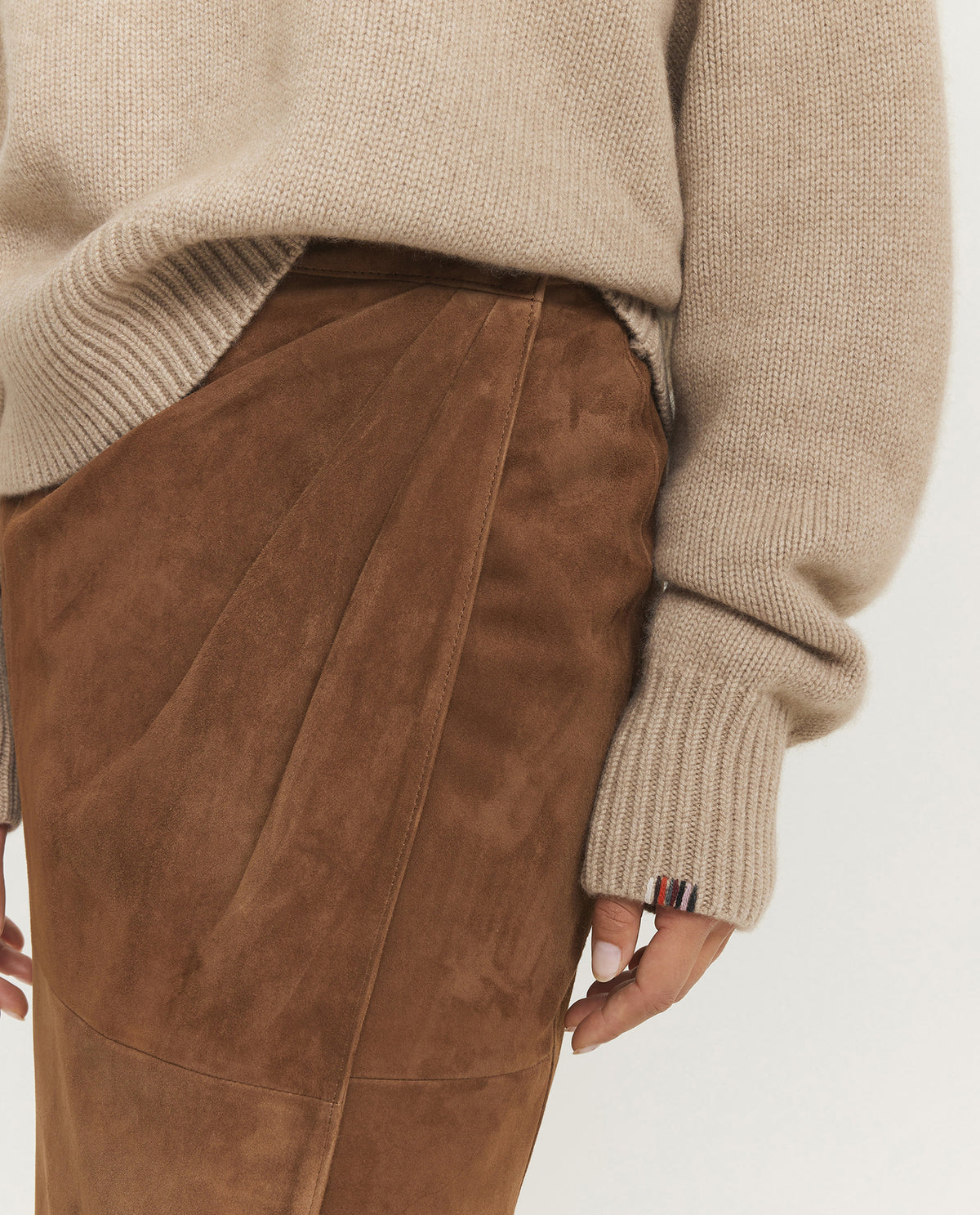 NO.434 Crop Xtra Turtleneck Sweater - Lichtbruin