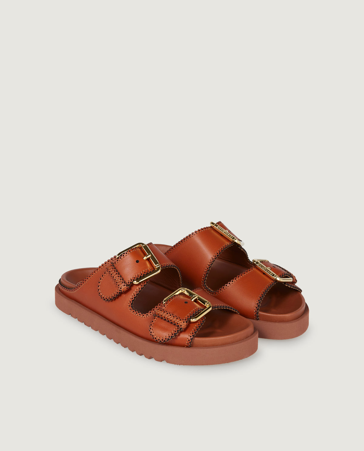 Goldie Slide Sandalen - Lichtbruin