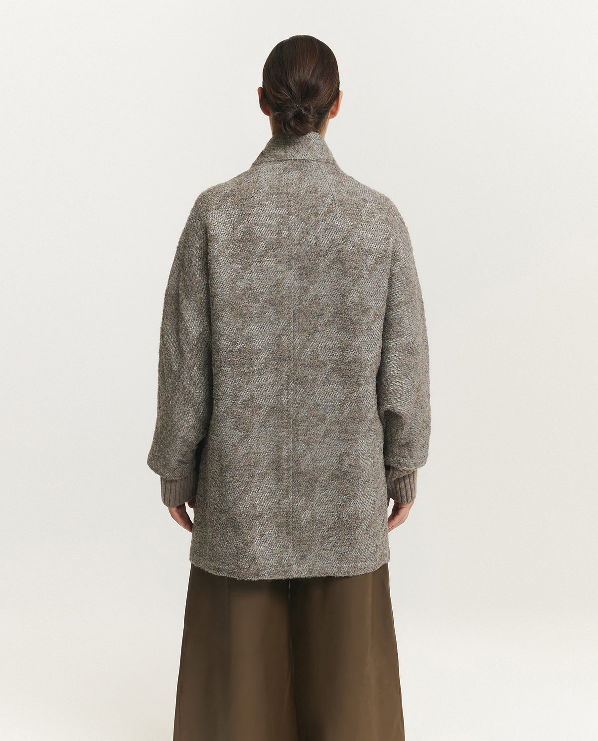 Kimono Structuur Vest - Lichtgrijs