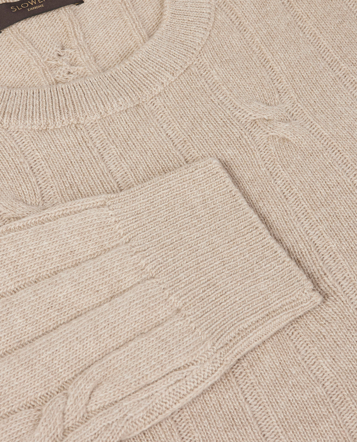 Wool Cashmere Cable Jersey