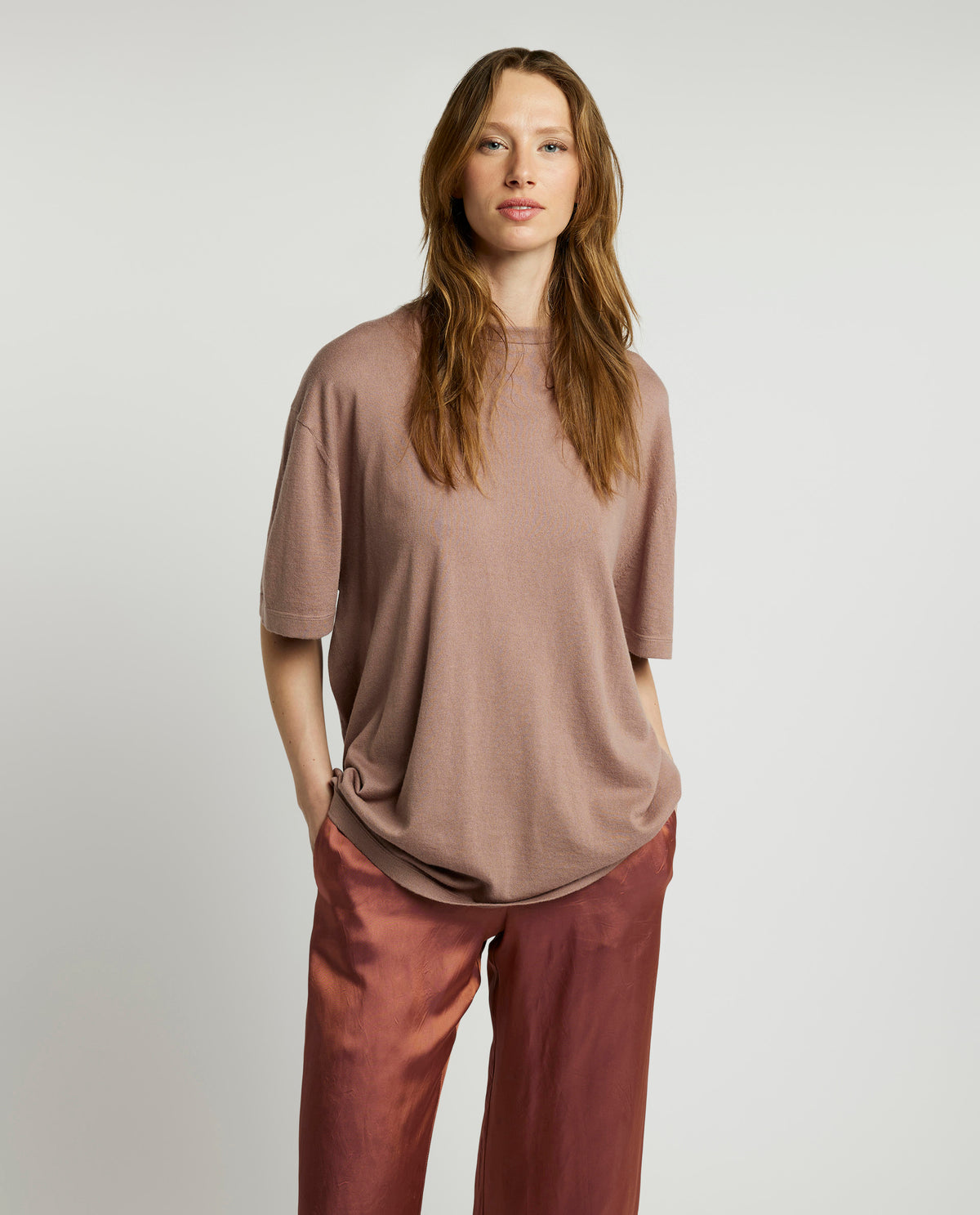 Cotton-cashmere t-shirt