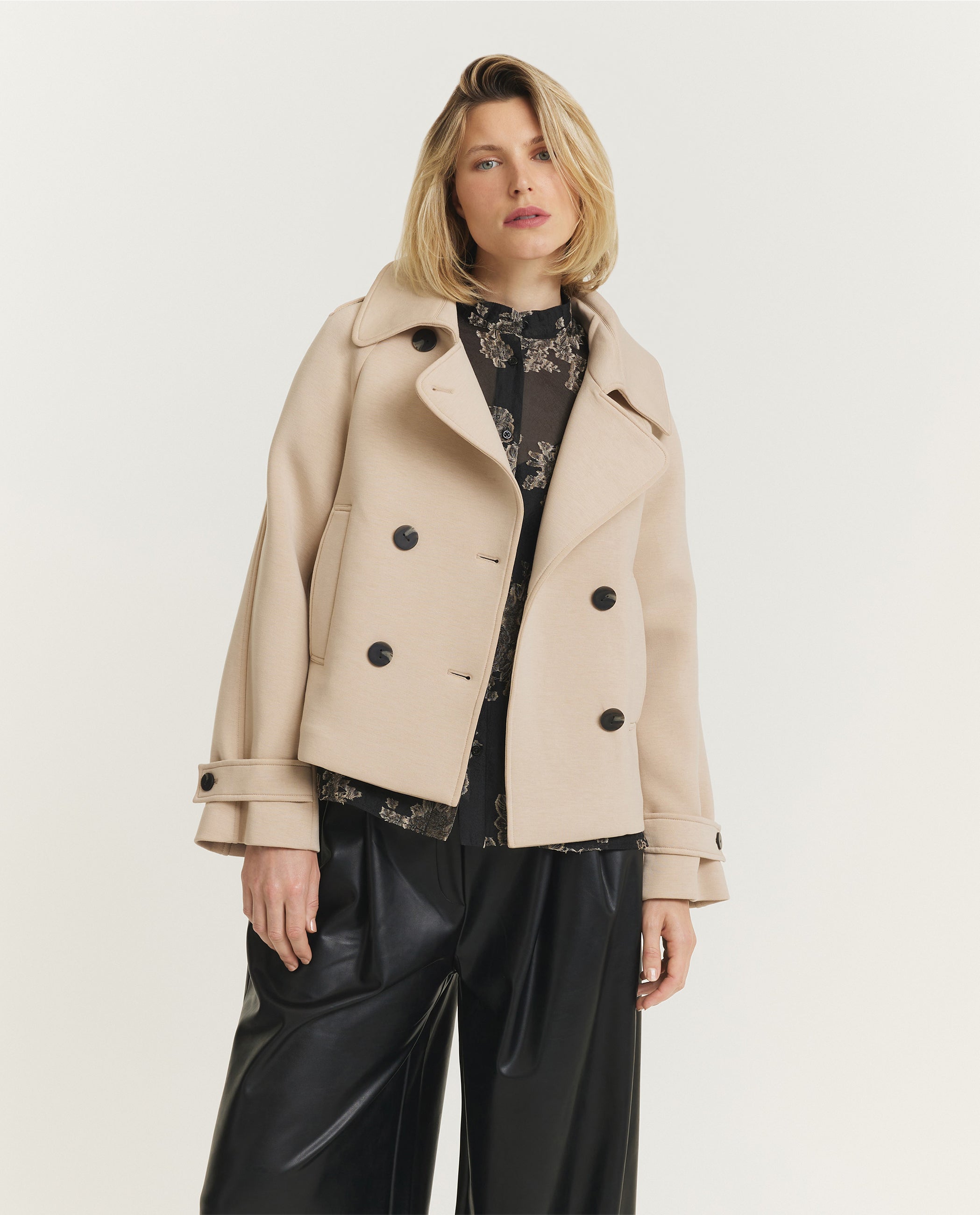 Cropped Jersey Peacoat