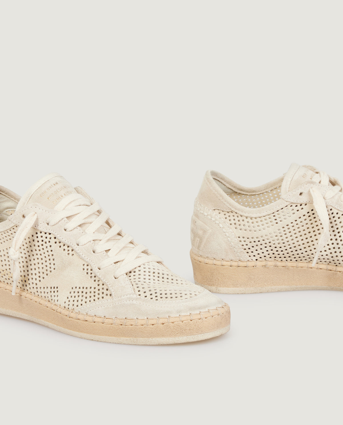 Geperforeerde Ball Star Sneaker - Ecru