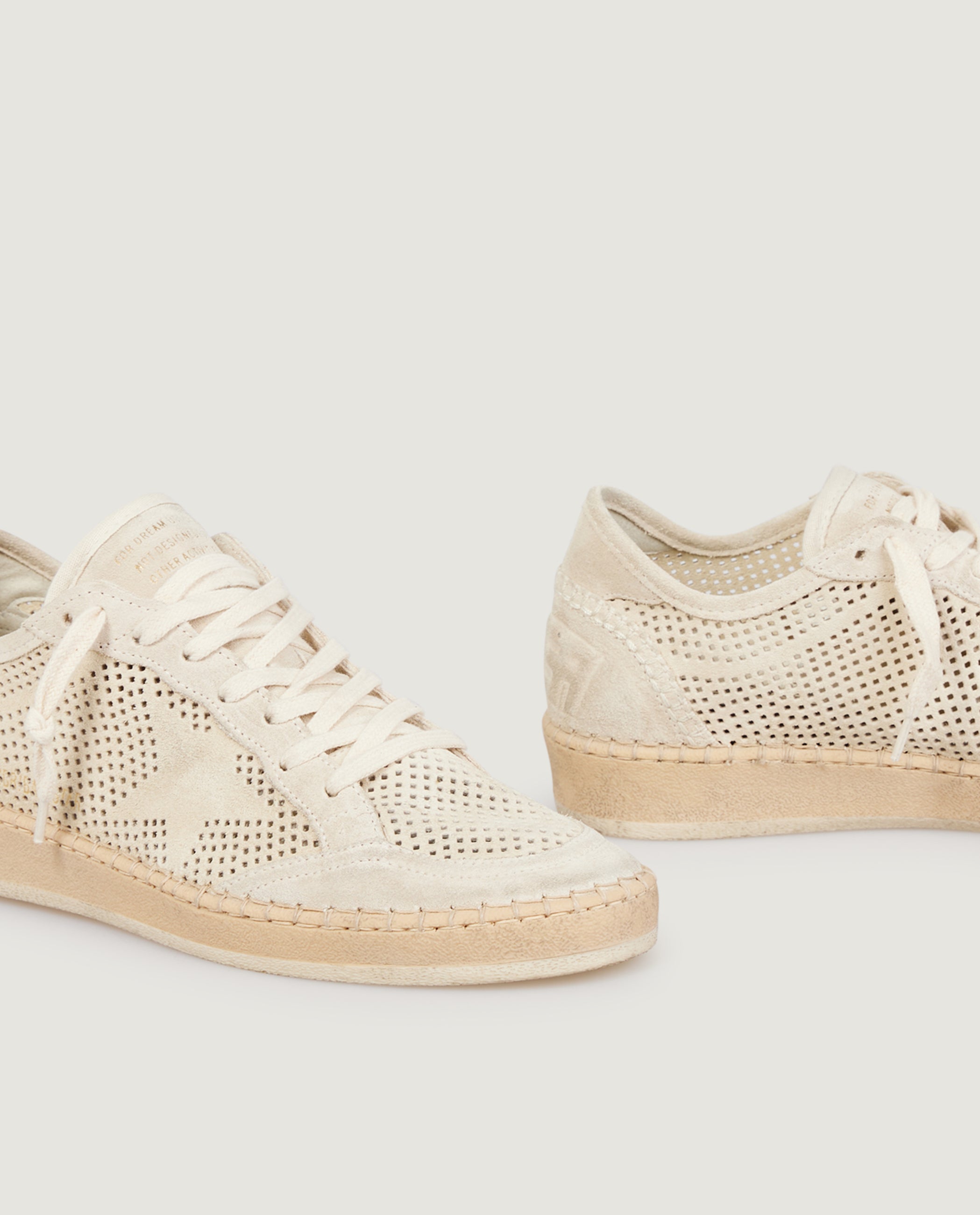 Geperforeerde Ball Star Sneaker - Ecru