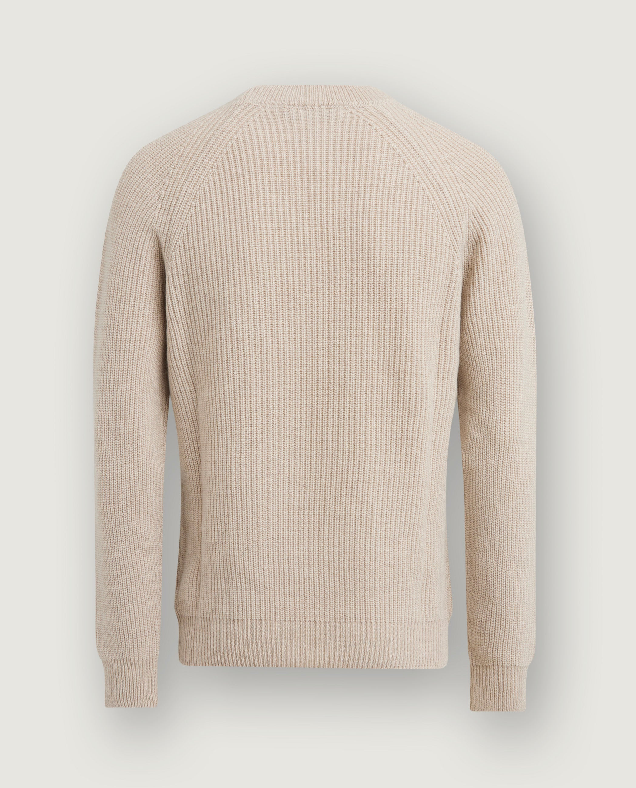 Cashmere Rib Trui - Ecru