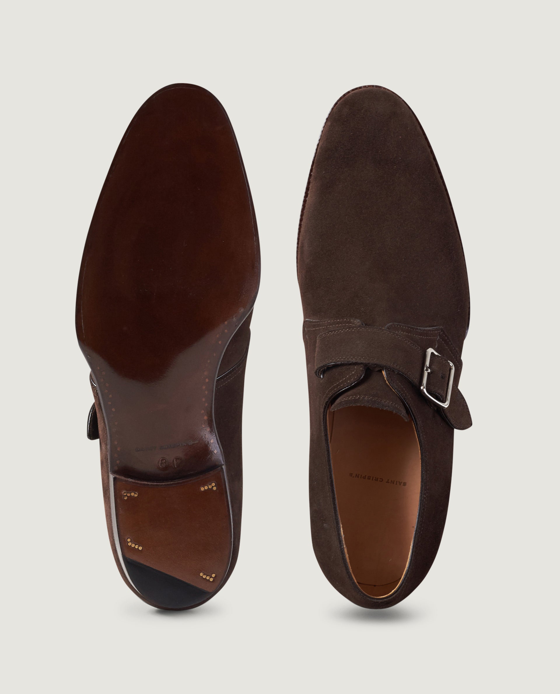 Suede Monk-Strap Shoes