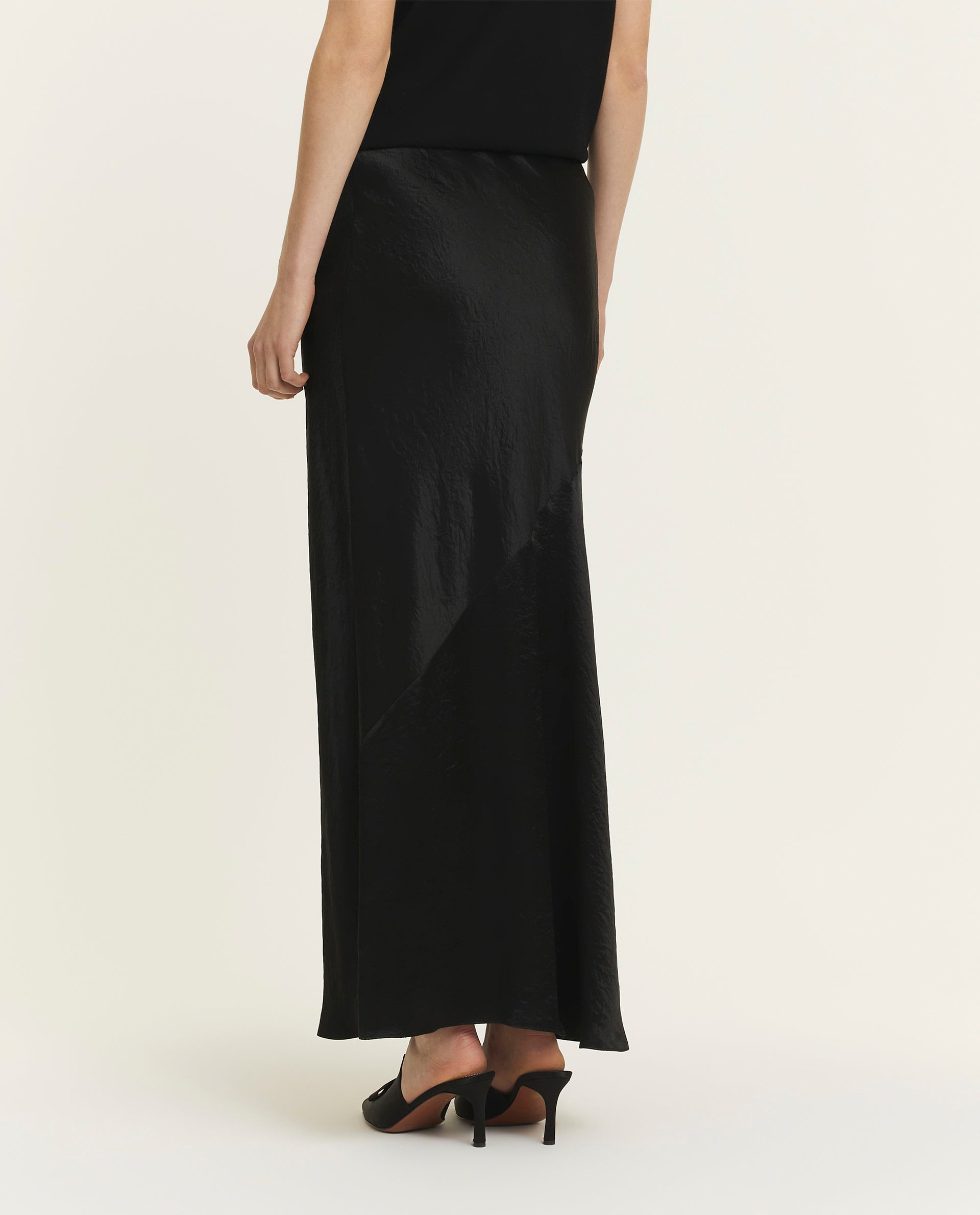 Satin maxi skirt