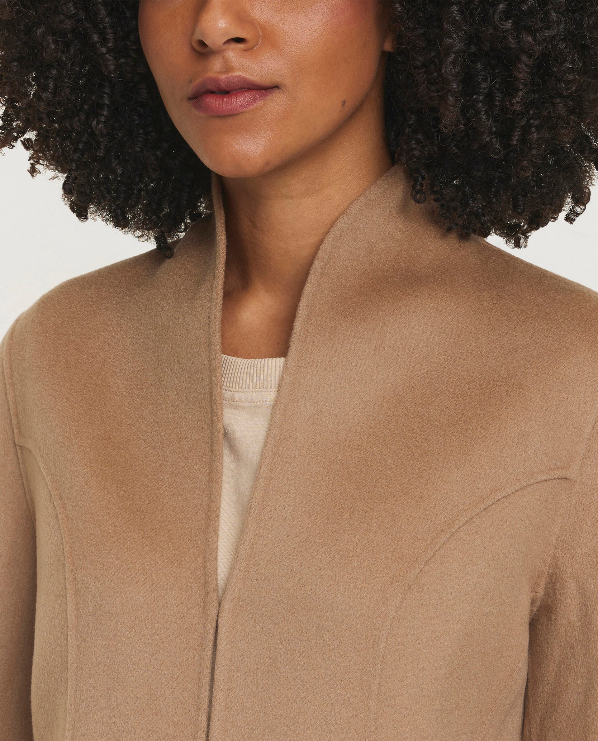 Short double face cashmere blazer