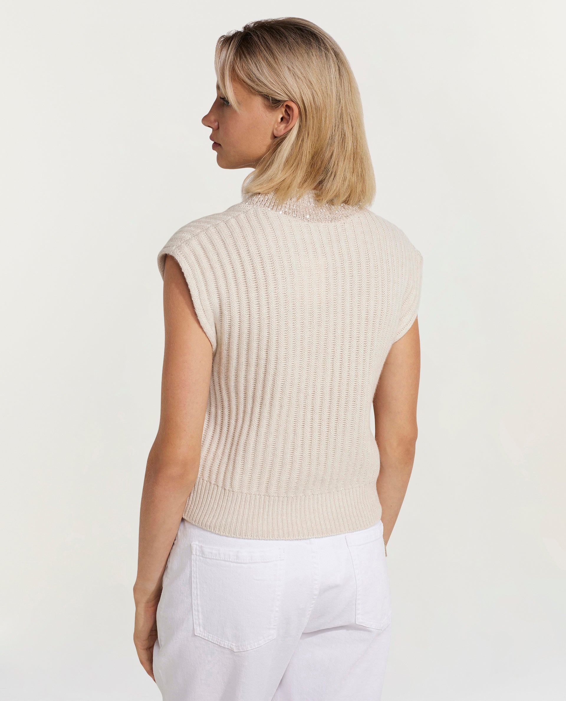 Gebreide cashmere top