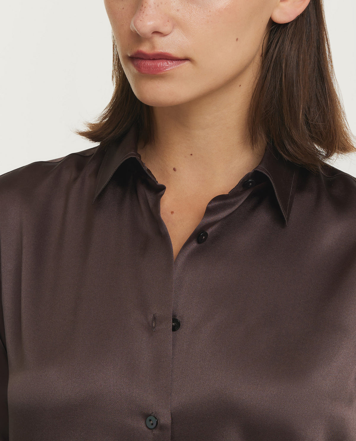 Zijden Marta Blouse - Bruin