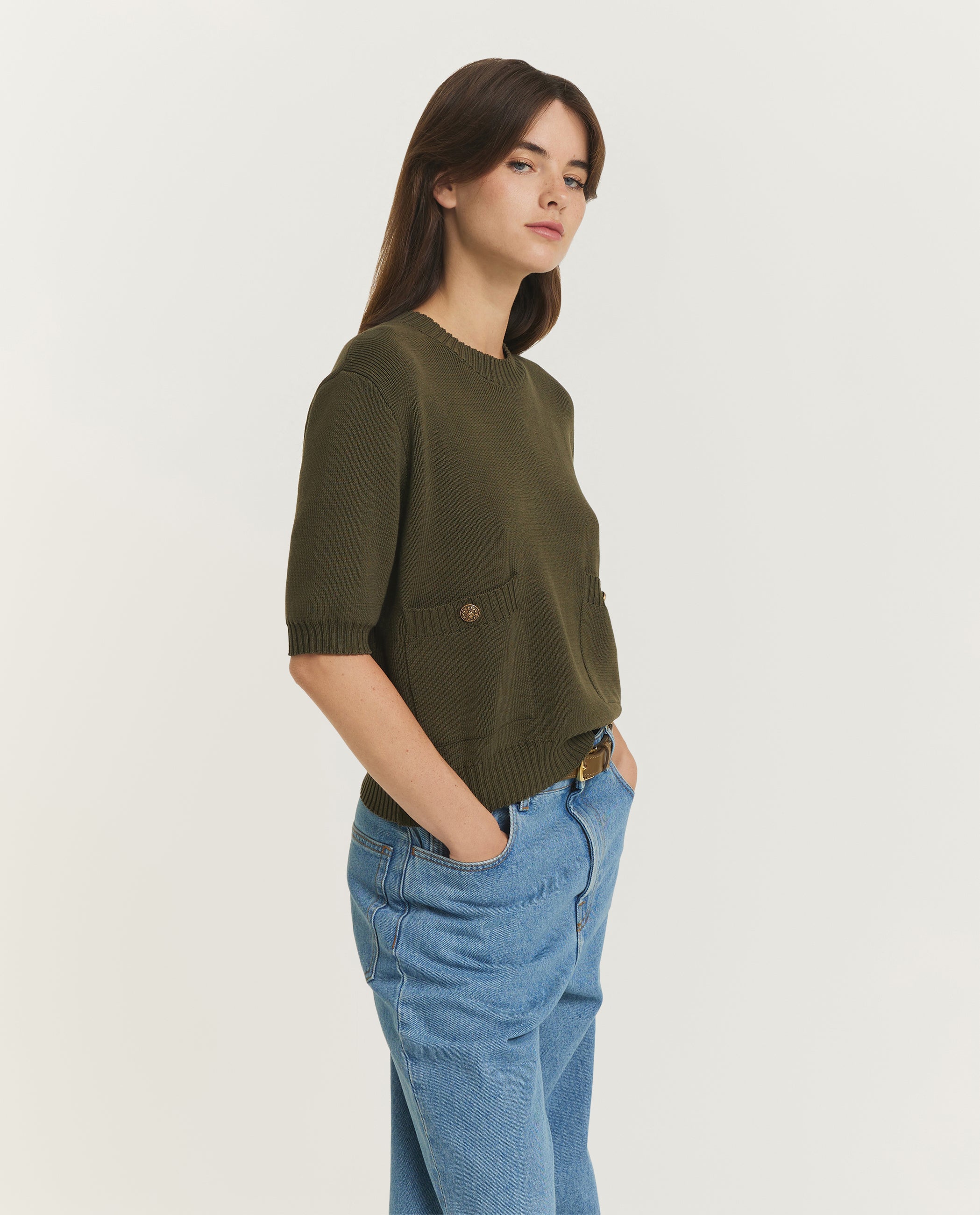 Korte Mouwen Trui - Groen