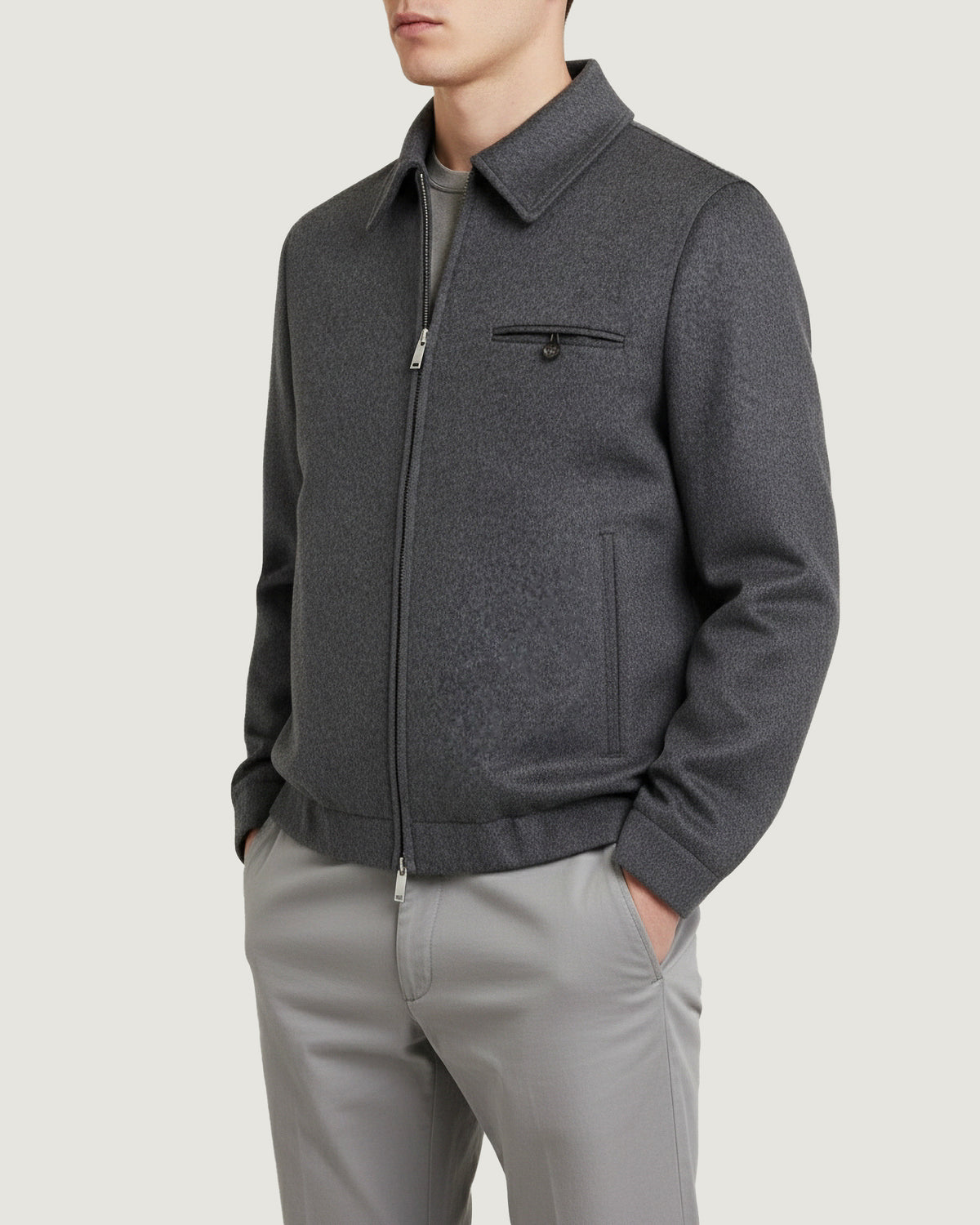 Wool Cashmere Blouson Jacket
