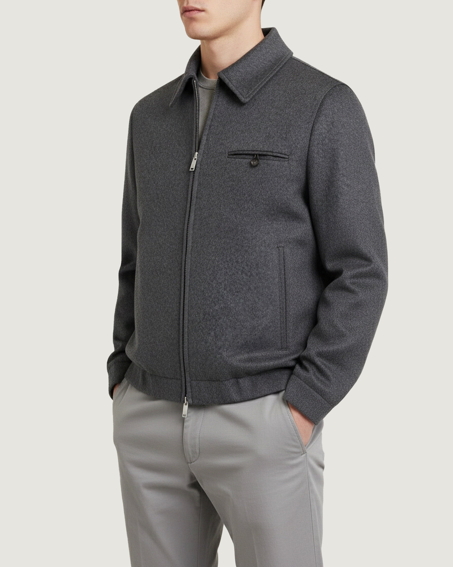 Wool Cashmere Blouson Jacket