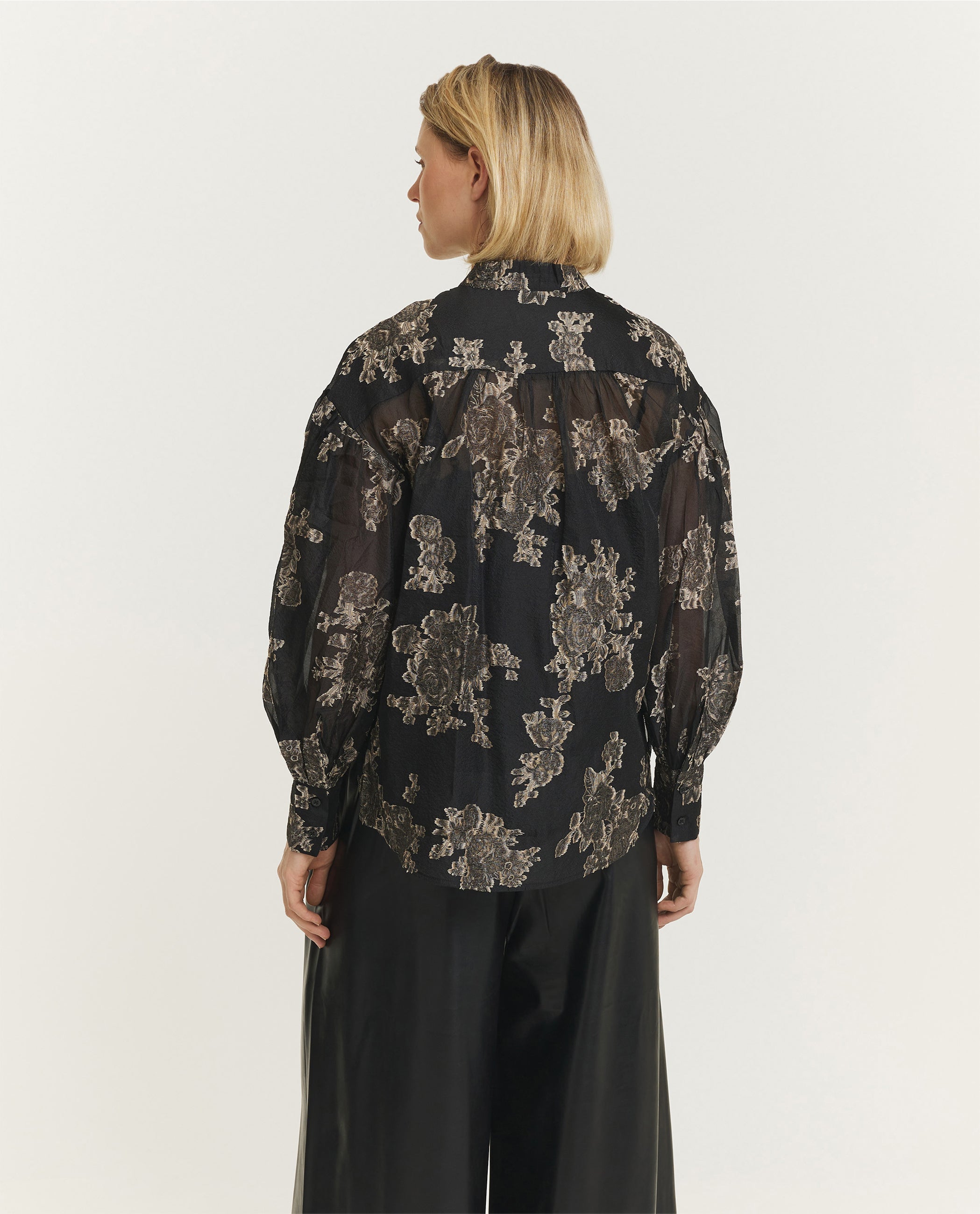 Bloom Bishop Sleeve Blouse - Zwart – Pauw